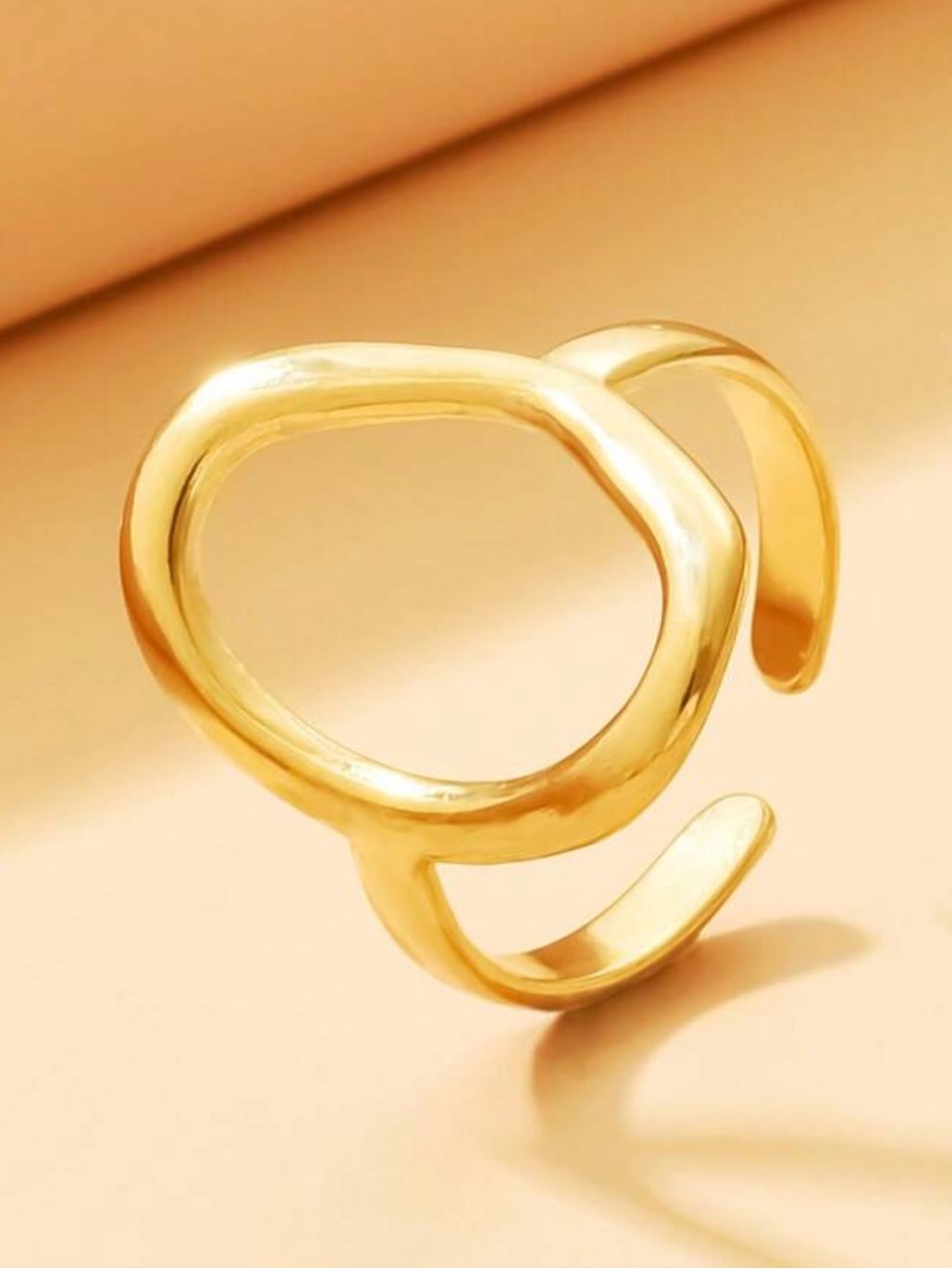 ⚜️⚜️Real Gold plated Open Wave Adjustable Ring - Women's Fashion Jewelry